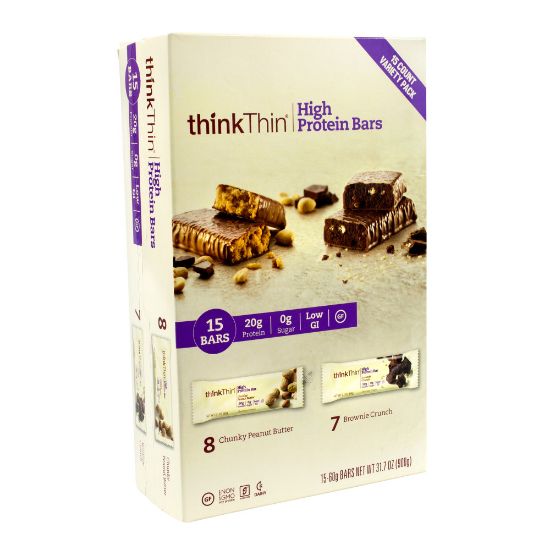 Picture of thinkTHIN High Protein Bars Variety 20g Protein, 15 Count