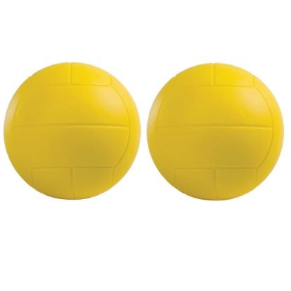 Picture of Champion Sports Coated High Density Foam Volleyballs, 7-1/2in, Yellow, Pack Of 2 Balls