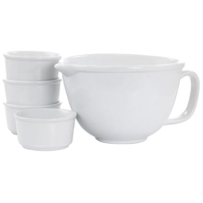 Picture of Gibson Elite Gracious Dining 5-Piece Ramekin And Mixing Bowl Set, White