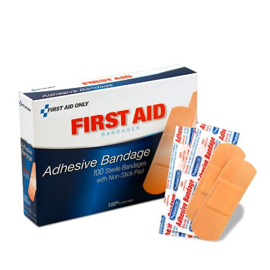 Picture of PhysiciansCare First Aid Plastic Bandages, 1in x 3in, Box Of 100