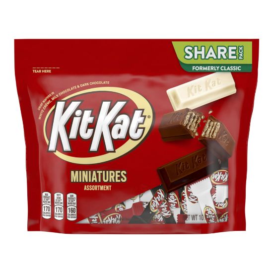 Picture of Kit Kat Miniatures Wafer Bar Candy Assortment, 10.1 Oz Bag, Pack Of 3 Bags