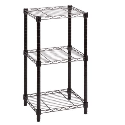 Picture of Honey-Can-Do Urban Steel Adjustable Storage Shelving Unit, 3-Tiers, Black