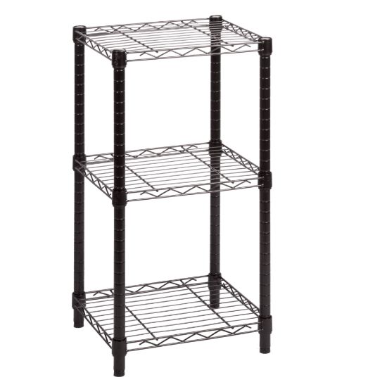 Picture of Honey-Can-Do Urban Steel Adjustable Storage Shelving Unit, 3-Tiers, Black