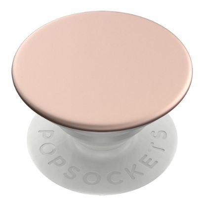 Picture of PopSockets Phone Stand, 1.5inH x 1.5inW x 0.25inD, Aluminum Rose Gold