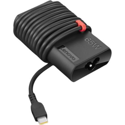 Picture of Lenovo ThinkPad 65W Slim AC Adapter (USB Type-C) - 65 W - 120 V AC, 230 V AC Input - 5 V DC Output