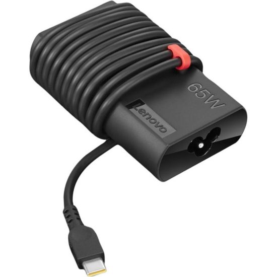 Picture of Lenovo ThinkPad 65W Slim AC Adapter (USB Type-C) - 65 W - 120 V AC, 230 V AC Input - 5 V DC Output