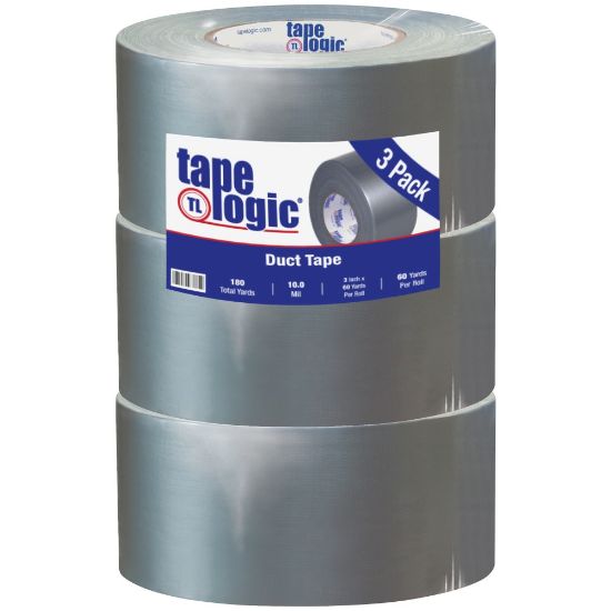 Picture of Tape Logic Color Duct Tape, 3in Core, 3in x 180ft, Silver, Case Of 3