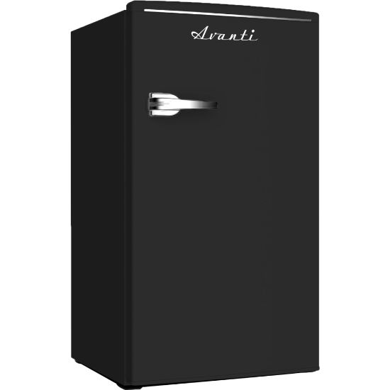 Picture of Avanti Retro Compact Refrigerator, 1-Door, 3.1 Cu Ft, 33inH x 18inW x 18inD, Black