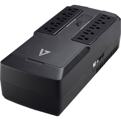 Picture of V7 UPS 550VA Desktop with 10 Outlets (UPS1DT550-1N) - Desktop - 8 Hour Recharge - 2 Minute Stand-by - 120 V AC Input - USB - 10 - 5 x Battery/Surge Outlet