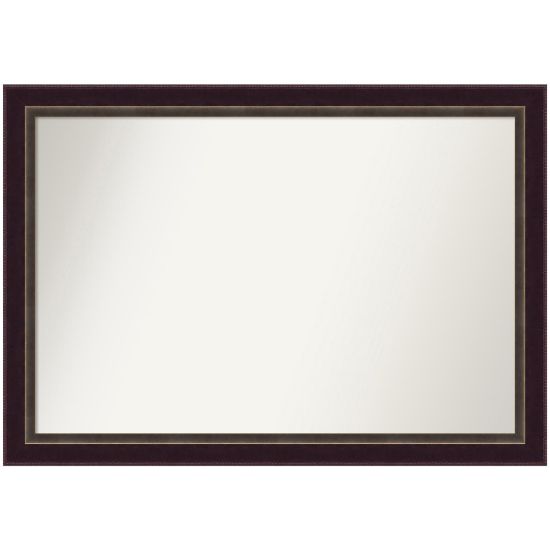 Picture of Amanti Art Non-Beveled Rectangle Wood Framed Bathroom Wall Mirror, 28-1/4in x 40-1/4in, Signore Bronze