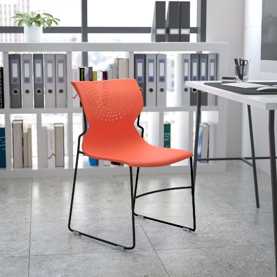 Picture of Flash Furniture HERCULES Series Full-Back Stack Chair, Orange