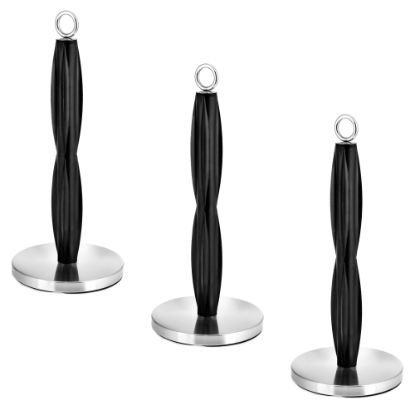 Picture of Alpine Paper Towel Holders, 14in x 6-3/4in x 6-3/4in, Black/Silver, Pack Of 3 Holders