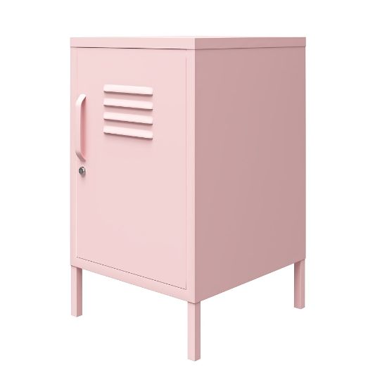 Picture of Ameriwood Home Cache Metal Locker End Table, 27-1/8inH x 15inW x 15-3/4inD, Pink