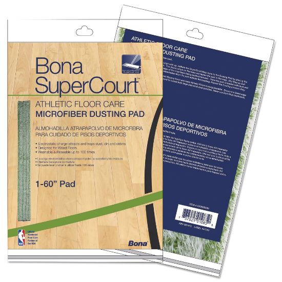 Picture of Bona SuperCourt Athletic Floor Care Microfiber Dusting Pad, 60in, Green