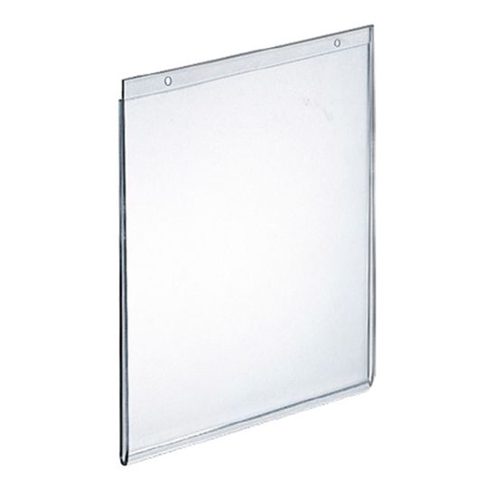 Picture of Azar Displays Wall U-Frame Vertical Sign Holders With Holes, 7in x 5-1/2in, Clear, Pack Of 10 Holders