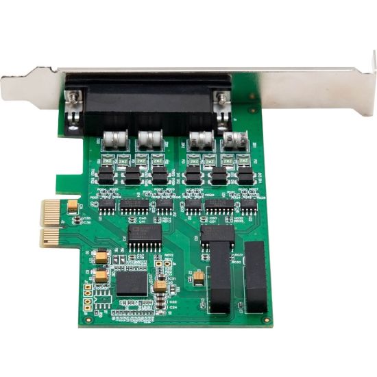 Picture of IO Crest PCI-Express Serial Card - PCI Express 2.0 x1 - 2 x DB-9 RS-232 - Serial, Via Cable - Plug-in Card