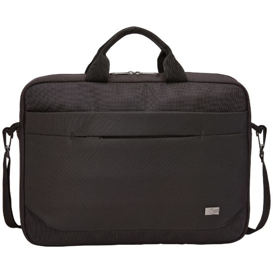 Picture of Case Logic NOTIA-116 Carrying Case (Briefcase) for 15.6in Notebook - Black - Nylon Body - Shoulder Strap, Handle - 12.6in Height x 3.2in Width x 16.5in Depth - 1 Carton