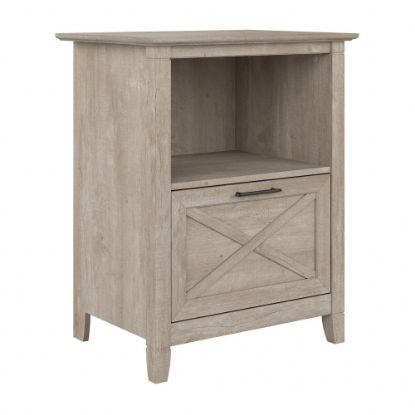 Picture of Bush Furniture Key West 24inW Lateral File Cabinet With Shelf, Washed Gray, Standard Delivery