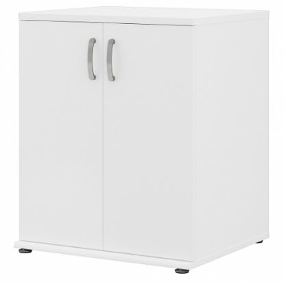 Picture of Bush Business Furniture Universal Floor Storage Cabinet With Doors And Shelves, White, Standard Delivery