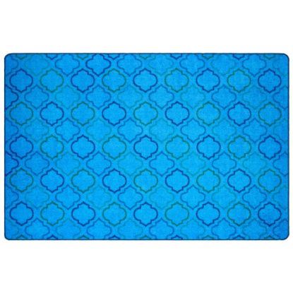 Picture of Carpets for Kids Pixel Perfect Collection Mellow Morocco Actiivty Rug, 6ft x 9ft, Blue