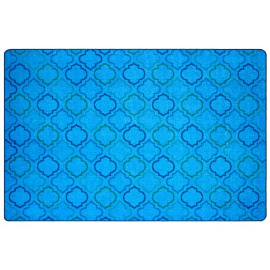 Picture of Carpets for Kids Pixel Perfect Collection Mellow Morocco Actiivty Rug, 6ft x 9ft, Blue