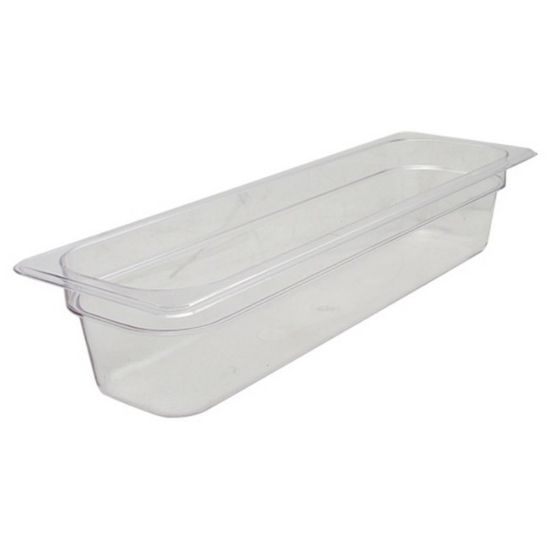 Picture of Cambro 1/2 Size Camwear Food Pan, 4in x 10in x 20 7/8in, Clear