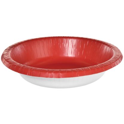 Picture of Amscan Paper Bowls, 20 Oz, Apple Red, 20 Bowls Per Box, Case Of 5 Boxes