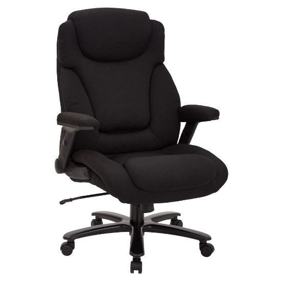 Picture of Office Star Pro-Line II Fabric High-Back Big And Tall Chair With Arms, Black