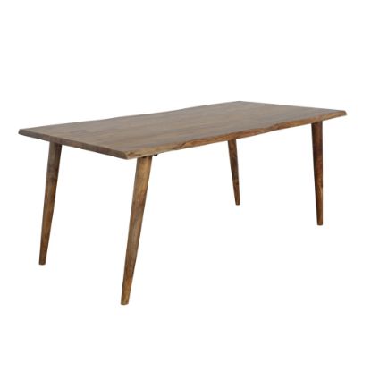 Picture of Coast to Coast Mila Solid Wood Live Edge Dining Table, 30inH x 70inW x 36inD, Brownstone Nut Brown