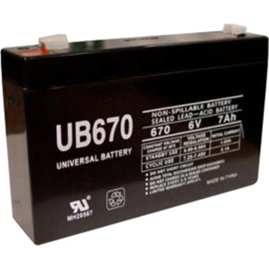 Picture of eReplacements UB670 - UPS battery - 1 x battery - lead acid - 7 Ah - for APC PowerStack 250VA, 450VA