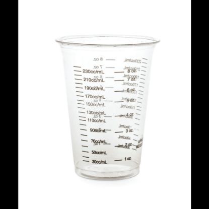 Picture of Medline Graduated Disposable Plastic Drinking Cups, 10 Oz, Translucent, 50 Cups Per Bag, Case Of 20 Bags