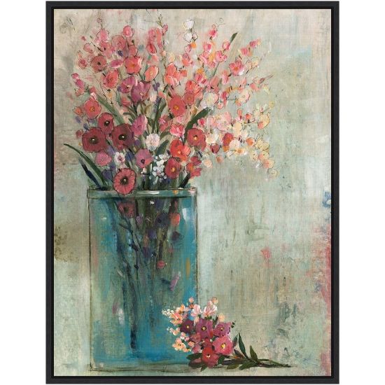 Picture of Amanti Art Blue Jar II by Tim OToole Framed Canvas Wall Art Print, 24inH x 18inW, Black