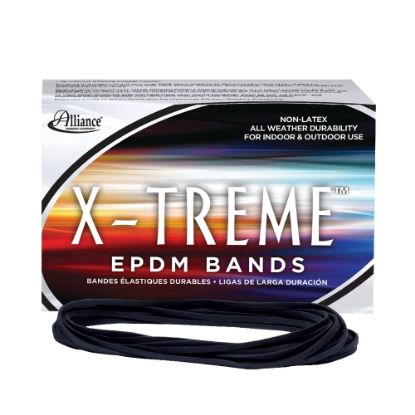 Picture of Alliance Rubber X-Treme File Bands, Black, 1 Lb Box, 200 Bands per Box