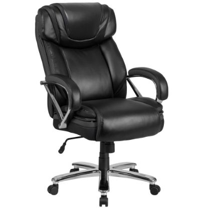 Picture of Flash Furniture Hercules LeatherSoft Faux Leather High-Back Big & Tall Ergonomic Office Chair, Black/Gray