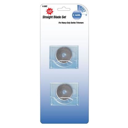 Picture of Carl K-28 Straight-Cut Heavy-Duty Rotary Trimmer Blades, Pack Of 2