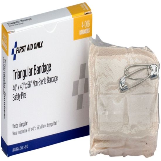 Picture of First Aid Only Triangular Sling Bandage, 40in x 40in x 56in, White