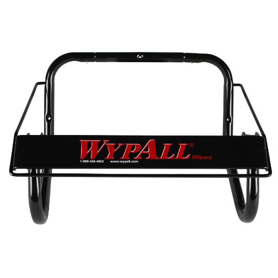 Picture of WypAll Wall-Mounted Dispenser For WypAll And Kimtech Jumbo Roll Wipes, Black