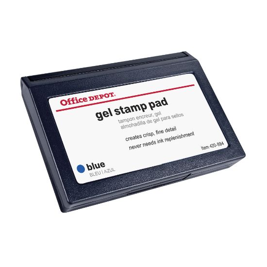 Picture of Office Depot Brand Gel Stamp Pad, 3 1/4in x 4 5/8in, Blue