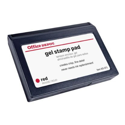 Picture of Office Depot Brand Gel Stamp Pad, 3 1/4in x 4 5/8in, Red