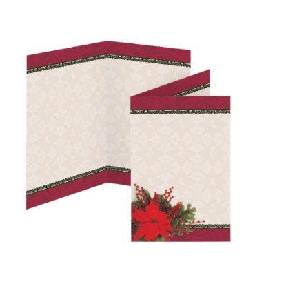 Picture of Great Papers! Holiday-Themed Programs, Pretty Poinsettia, 5 1/2in x 8 1/2in, Pack Of 25