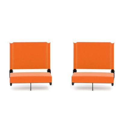 Picture of Flash Furniture Grandstand Comfort Seats, Orange/Black, Set Of 2 Seats