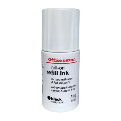 Picture of Office Depot Brand Roll On Ink, 2 Oz, Black