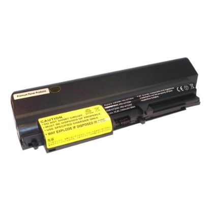 Picture of eReplacements - Notebook battery (equivalent to: IBM 43R2499) - lithium ion - 9-cell - 7200 mAh - black - for Lenovo ThinkPad R400; R61; R61i; R61u; T400; T61; T61u