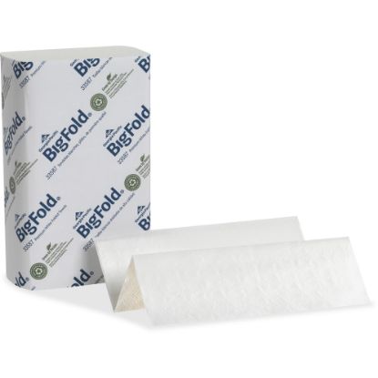 Picture of Pacific Blue Ultra Bigfold Premium Recycled Paper Towels by GP Pro - 1 Ply - 10.20in x 10.80in - White - Paper - Embossed, Absorbent, Interfolded, Unscented - For Hand - 220 Per Pack - 2200 / Carton