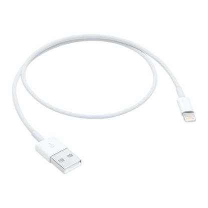 Picture of Apple Lightning to USB Cable (0.5 m) - 1.64 ft Lightning/USB Data Transfer Cable for iPhone, iPad, iPod - First End: 1 x Lightning - Male - Second End: 1 x USB 2.0 Type A - Male