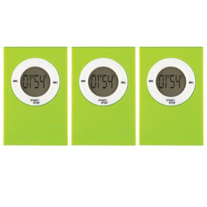 Picture of Teacher Created Resources Magnetic Digital Timers, Lime, Pack Of 3 Timers