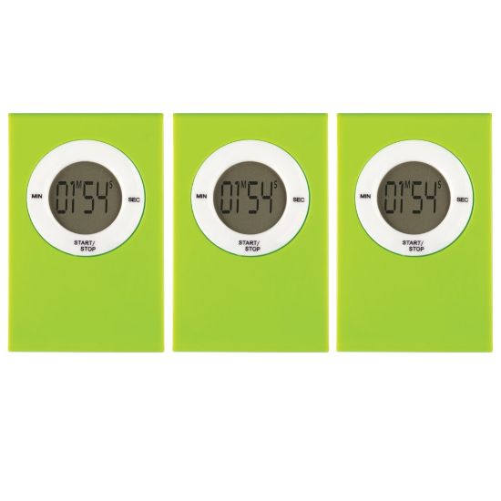 Picture of Teacher Created Resources Magnetic Digital Timers, Lime, Pack Of 3 Timers