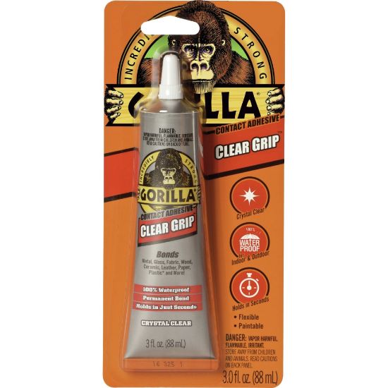 Picture of Gorilla Clear Grip Contact Adhesive - 3 fl oz - 1 Each - Clear