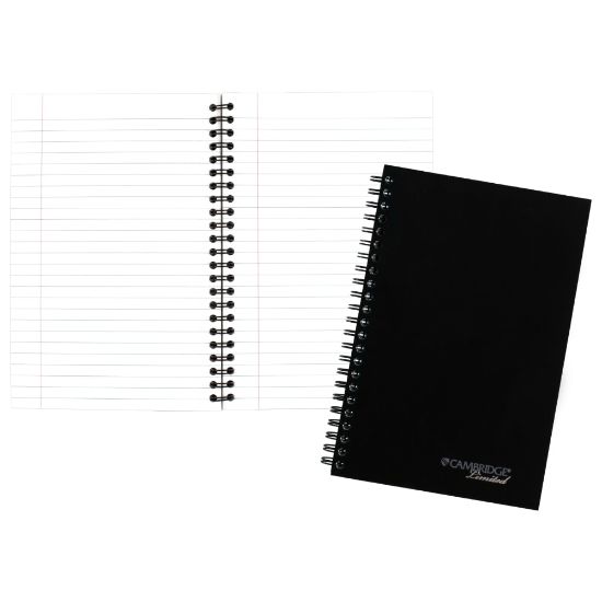 Picture of Cambridge Limited 30% Recycled Business Notebook, 4 7/8in x 8in, 1 Subject, Legal Ruled, 80 Sheets, Black (06074)