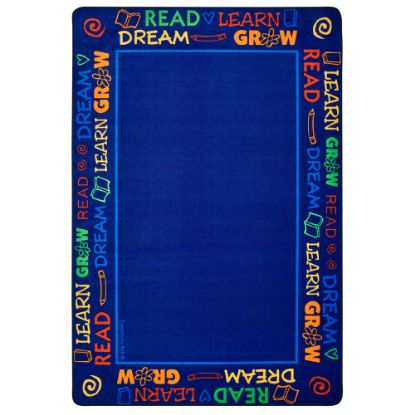 Picture of Carpets for Kids Premium Collection Read To Dream Border Activity Rug, 8ft x 12ft, Blue